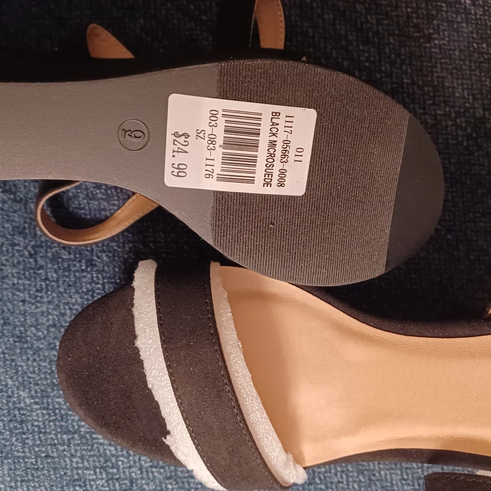 Rouge! Elegant Black Microsuede Wedges - Picture 4 of 4